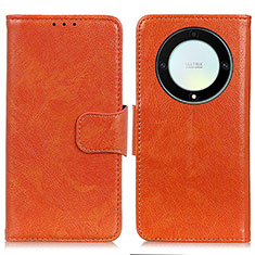 Custodia Portafoglio In Pelle Cover con Supporto N05P per Huawei Honor Magic5 Lite 5G Arancione