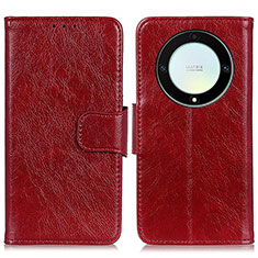 Custodia Portafoglio In Pelle Cover con Supporto N05P per Huawei Honor Magic5 Lite 5G Rosso