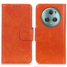 Custodia Portafoglio In Pelle Cover con Supporto N05P per Huawei Honor Magic5 Pro 5G Arancione