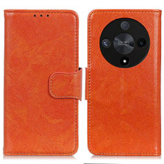 Custodia Portafoglio In Pelle Cover con Supporto N05P per Huawei Honor Magic6 Lite 5G Arancione