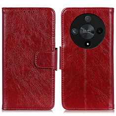 Custodia Portafoglio In Pelle Cover con Supporto N05P per Huawei Honor Magic6 Lite 5G Rosso
