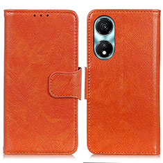 Custodia Portafoglio In Pelle Cover con Supporto N05P per Huawei Honor X5 Plus Arancione
