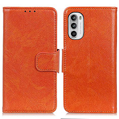 Custodia Portafoglio In Pelle Cover con Supporto N05P per Motorola Moto Edge (2022) 5G Arancione