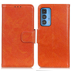 Custodia Portafoglio In Pelle Cover con Supporto N05P per Motorola Moto Edge S Pro 5G Arancione