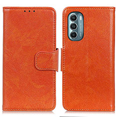 Custodia Portafoglio In Pelle Cover con Supporto N05P per Motorola Moto G Stylus (2022) 5G Arancione