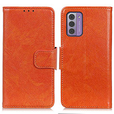 Custodia Portafoglio In Pelle Cover con Supporto N05P per Nokia G310 5G Arancione