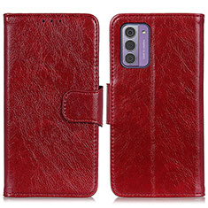 Custodia Portafoglio In Pelle Cover con Supporto N05P per Nokia G310 5G Rosso