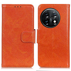 Custodia Portafoglio In Pelle Cover con Supporto N05P per OnePlus 11 5G Arancione