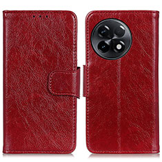 Custodia Portafoglio In Pelle Cover con Supporto N05P per OnePlus Ace 2 5G Rosso