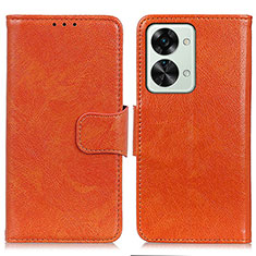 Custodia Portafoglio In Pelle Cover con Supporto N05P per OnePlus Nord 2T 5G Arancione