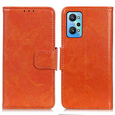 Custodia Portafoglio In Pelle Cover con Supporto N05P per Realme GT Neo 3T 5G Arancione