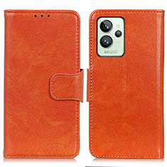 Custodia Portafoglio In Pelle Cover con Supporto N05P per Realme GT2 Pro 5G Arancione