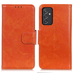 Custodia Portafoglio In Pelle Cover con Supporto N05P per Samsung Galaxy A15 5G Arancione