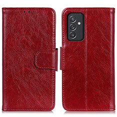 Custodia Portafoglio In Pelle Cover con Supporto N05P per Samsung Galaxy A15 5G Rosso
