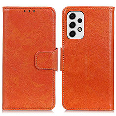 Custodia Portafoglio In Pelle Cover con Supporto N05P per Samsung Galaxy A23 5G Arancione