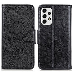 Custodia Portafoglio In Pelle Cover con Supporto N05P per Samsung Galaxy A23 5G Nero