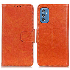 Custodia Portafoglio In Pelle Cover con Supporto N05P per Samsung Galaxy M52 5G Arancione