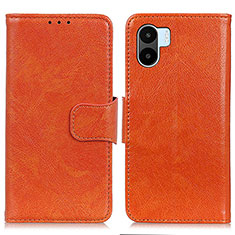 Custodia Portafoglio In Pelle Cover con Supporto N05P per Xiaomi Redmi A1 Arancione