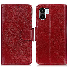 Custodia Portafoglio In Pelle Cover con Supporto N05P per Xiaomi Redmi A2 Plus Rosso