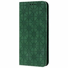 Custodia Portafoglio In Pelle Cover con Supporto N06 per Samsung Galaxy Note 20 5G Verde Notte