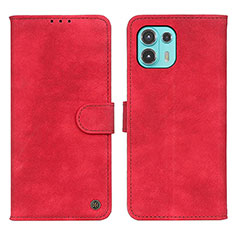 Custodia Portafoglio In Pelle Cover con Supporto N06P per Motorola Moto Edge 20 Lite 5G Rosso