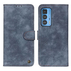 Custodia Portafoglio In Pelle Cover con Supporto N06P per Motorola Moto Edge S Pro 5G Blu