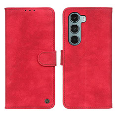 Custodia Portafoglio In Pelle Cover con Supporto N06P per Motorola Moto Edge S30 5G Rosso