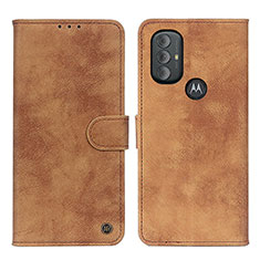 Custodia Portafoglio In Pelle Cover con Supporto N06P per Motorola Moto G Power (2022) Marrone