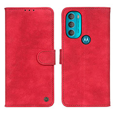 Custodia Portafoglio In Pelle Cover con Supporto N06P per Motorola Moto G71 5G Rosso