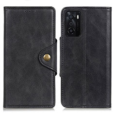 Custodia Portafoglio In Pelle Cover con Supporto N06P per Oppo A55S 5G Nero