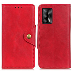 Custodia Portafoglio In Pelle Cover con Supporto N06P per Oppo A95 4G Rosso