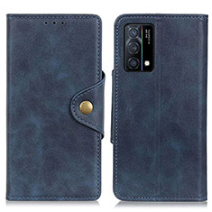 Custodia Portafoglio In Pelle Cover con Supporto N06P per Oppo K9 5G Blu