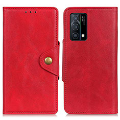 Custodia Portafoglio In Pelle Cover con Supporto N06P per Oppo K9 5G Rosso
