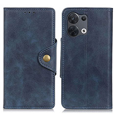 Custodia Portafoglio In Pelle Cover con Supporto N06P per Oppo Reno8 5G Blu