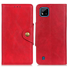 Custodia Portafoglio In Pelle Cover con Supporto N06P per Realme Narzo 50i Rosso