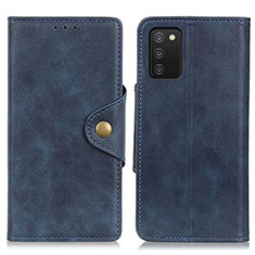 Custodia Portafoglio In Pelle Cover con Supporto N06P per Samsung Galaxy A02s Blu