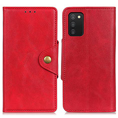 Custodia Portafoglio In Pelle Cover con Supporto N06P per Samsung Galaxy A02s Rosso