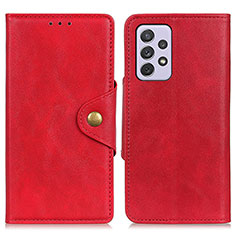 Custodia Portafoglio In Pelle Cover con Supporto N06P per Samsung Galaxy A73 5G Rosso