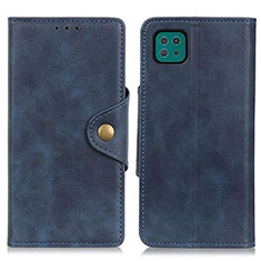 Custodia Portafoglio In Pelle Cover con Supporto N06P per Samsung Galaxy F42 5G Blu