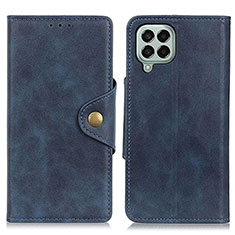 Custodia Portafoglio In Pelle Cover con Supporto N06P per Samsung Galaxy M33 5G Blu