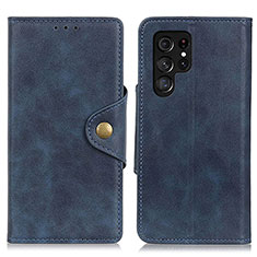 Custodia Portafoglio In Pelle Cover con Supporto N06P per Samsung Galaxy S21 Ultra 5G Blu