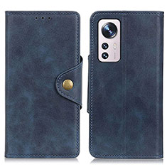 Custodia Portafoglio In Pelle Cover con Supporto N06P per Xiaomi Mi 12 5G Blu