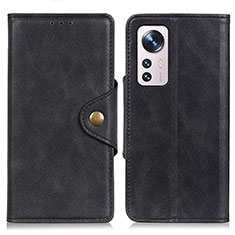 Custodia Portafoglio In Pelle Cover con Supporto N06P per Xiaomi Mi 12 Lite 5G Nero