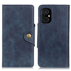 Custodia Portafoglio In Pelle Cover con Supporto N06P per Xiaomi Poco M5 4G Blu