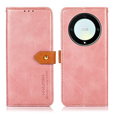 Custodia Portafoglio In Pelle Cover con Supporto N07P per Huawei Honor Magic5 Lite 5G Rosa