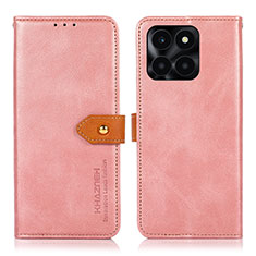 Custodia Portafoglio In Pelle Cover con Supporto N07P per Huawei Honor X8b Rosa