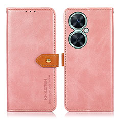 Custodia Portafoglio In Pelle Cover con Supporto N07P per Huawei Nova 11i Rosa