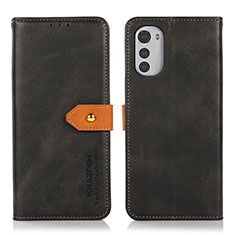 Custodia Portafoglio In Pelle Cover con Supporto N07P per Motorola Moto E32 Nero