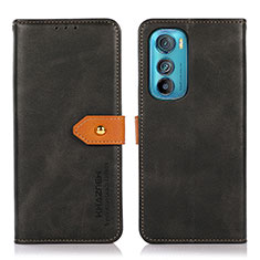 Custodia Portafoglio In Pelle Cover con Supporto N07P per Motorola Moto Edge 30 5G Nero