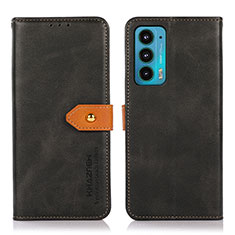 Custodia Portafoglio In Pelle Cover con Supporto N07P per Motorola Moto Edge Lite 5G Nero